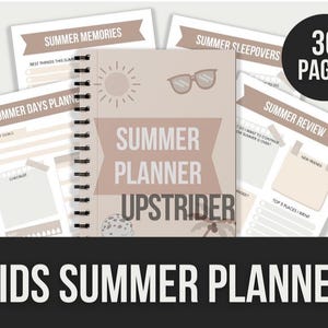 Printable summer planner for kids 2025 I Summer Kids Planner, Summer Activity, Summer Bucket List, Kids Daily Schedule, Summer Vacation