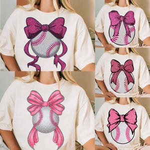 Retro Softball Bow Png, Coquette Bow Softball Png Sublimation, Softball mom png, Softball Season Png, Coquette Softball Png Shirt Design