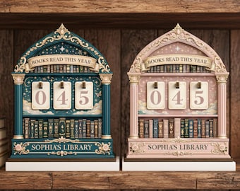 Custom Name Ethereal Fairycore Reading Tracker Sign, Aesthetic Books Read This Year Counter, Personalized Book Lover Gift, Library Decor