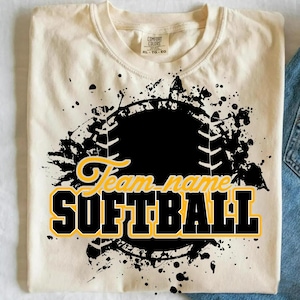 Custom Softball Team Name Png, School Softball Team Png, Softball Mom Png, Custom Sport Png, Custom Softball Design, Intramural Softball Png