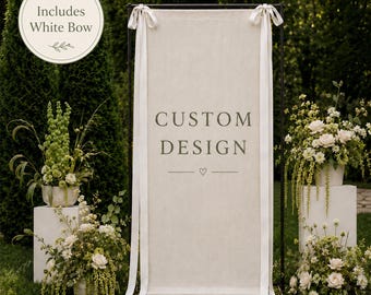 Custom Fabric Tapestry Banner, Personalized Event Backdrop, Party Decor, Baby Shower Banner, Birthday Decoration, Celebration Sign