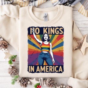 No Kings in America Png, 4th July Statue of Liberty Png, Independence Day, Democracy Png, Trendy America Shirt, No Kings Png, Patriotic PNG