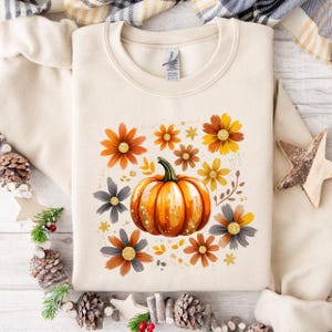 Glitter Boho Fall Floral Pumpkin Png, Autumn Pumpkin Floral, Glitter Fall Png, Fall Flower Pumpkin, Fall Leaf Png, Glitter Pumpkin Design