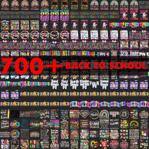 700+ Back to School PNG Bundle – Cute Classroom Sublimation, Coquette Bow, Preppy School Graphics for Teachers & Students
