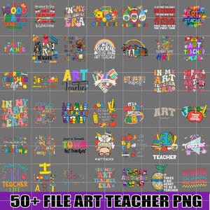 50+ Bundle Png Kunstlehrer, Kunstlehrer Png-Bundle, Boho Lehrer Png-Bundle, Lehrer Png-Bundle, Lehrer Wertschätzung Bundle, Lehrer Png