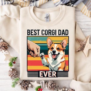 Dad Corgi Dog PNG, Super Rad German Shepherd Dad Png,Best Dog Dad Ever Gift, Father&#39;s Day Sublimation Design, Dog Lover Clipart