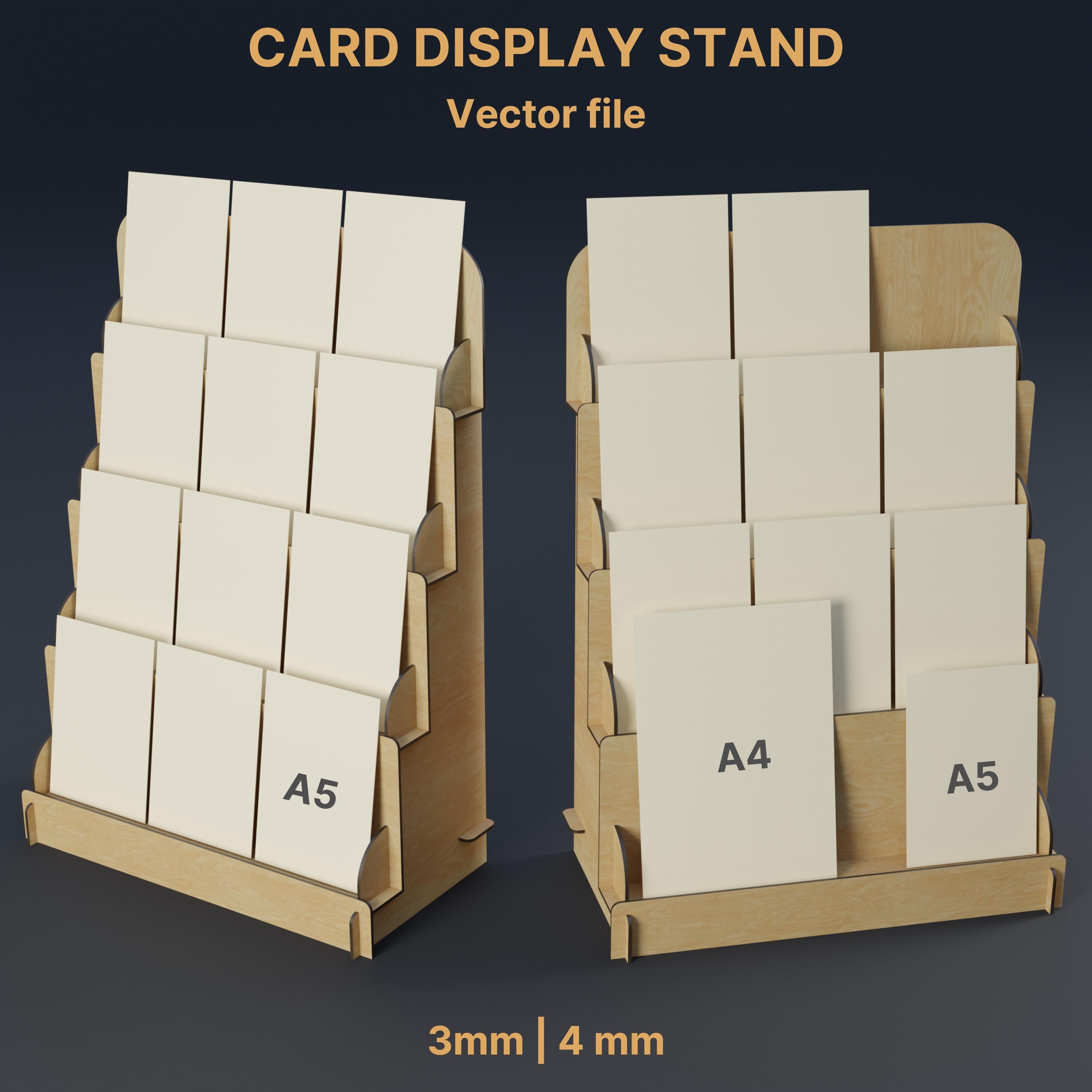 Buy Card Display Stand | Digital Download Laser Cutting | Vector Files ...