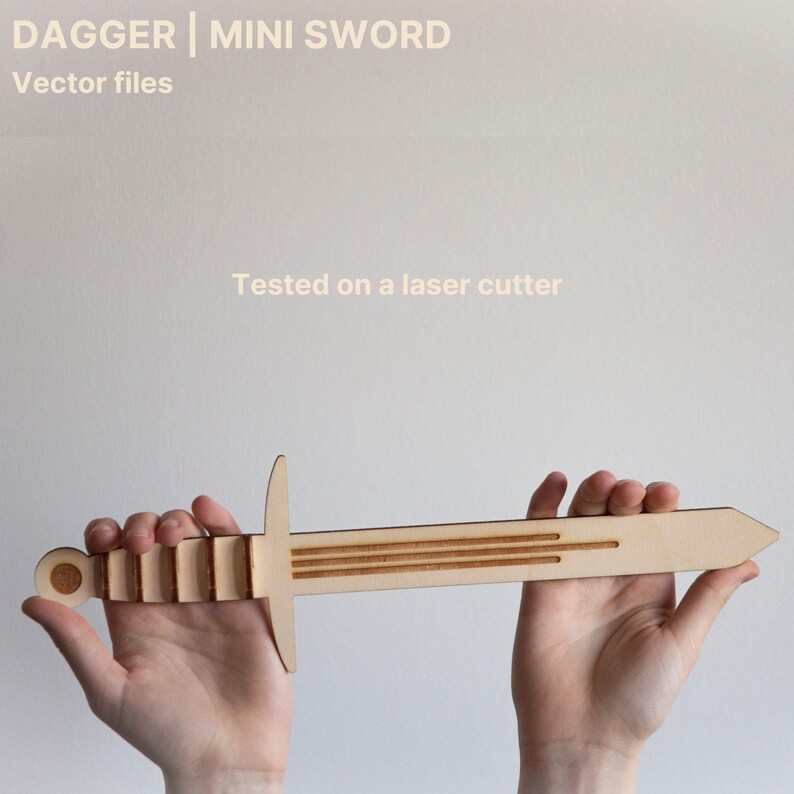 Dagger - Mini Sword | Vector Files for Laser Cutting | Dxf Pdf Ai Svg ...