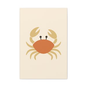 Impression d&#39;art crabe, décoration nautique, art mural inspiré de l&#39;océan, décoration de maison côtière, cadeau maison de plage, ambiance estivale