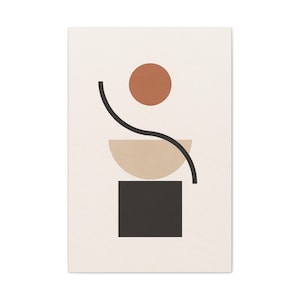 Modern Abstract Canvas Art Print: Minimalist Geometric Wall Decor
