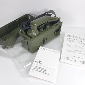 Vintage jaren 80 ISKRA PTI M-63 veldtelefoon Joegoslavische volkeren (JNA) nieuw