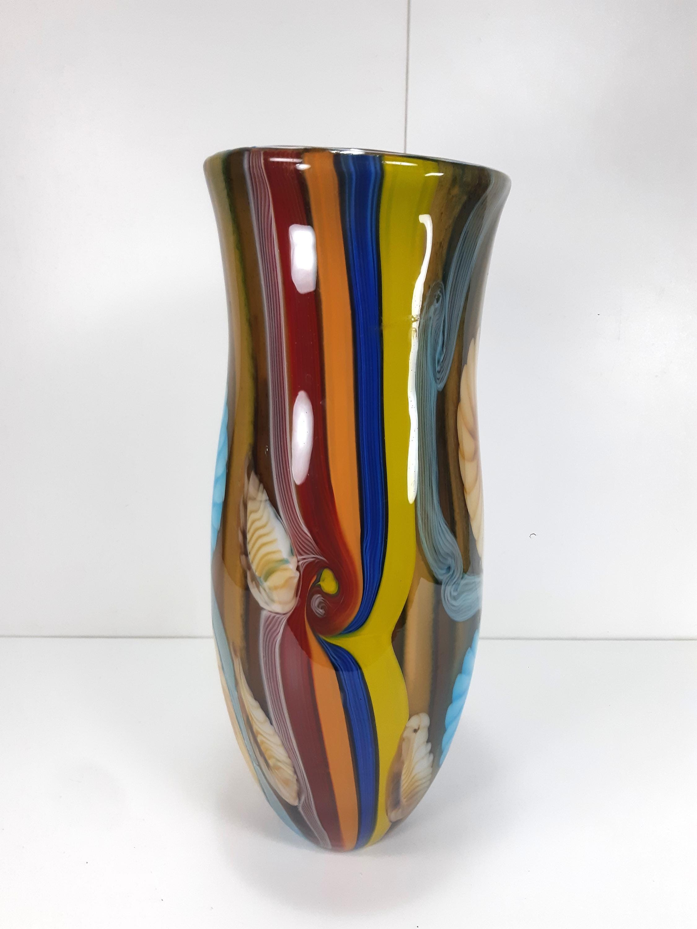 Vintage Extraordinary Large Mid-Century Modern Murano Art Glass Vase