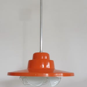 70s hanging lamp orange - Etsy 日本