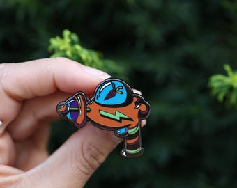 Carrot Blaster - Hard Enamel Pin | 1.5inch: Sci-fi Vegan Retro Themed Accessory