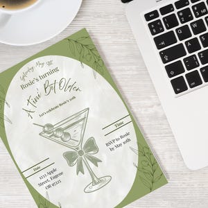 Dirty Martini Birthday Card • Funny Cocktail Greeting Card • Alcohol Themed Birthday Card • Olive You Humor Card • Girls Night Out Gift