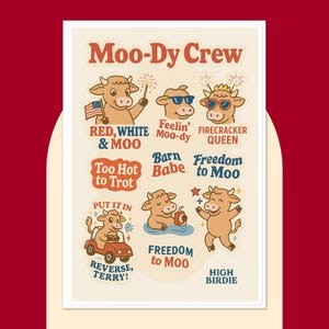 Stickers Moo-Dy Crew du 4 juillet