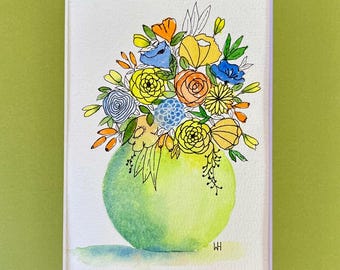 Watercolor floral art