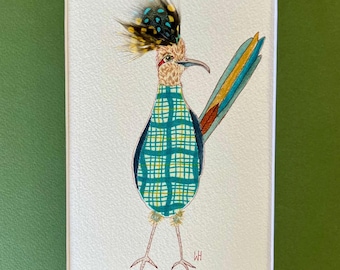 Roadrunner. Wall decor. Southwest. Desert wildlife.