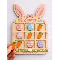 Easter Tic Tac Toe SVG File for Glowforge, Laser Cut Files/ Kids ...