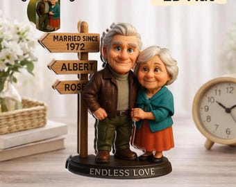 Targa acrilica personalizzata per anniversario, regalo personalizzato con foto di coppia, decorazione ricordo per anniversario di matrimonio