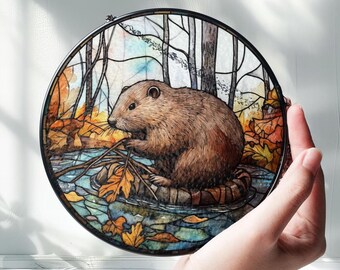 Acchiappasole In Vetro Colorato Bimkole A Forma Di Orso – 20x20 Cm Con Catena, Decorazione Da Finestra