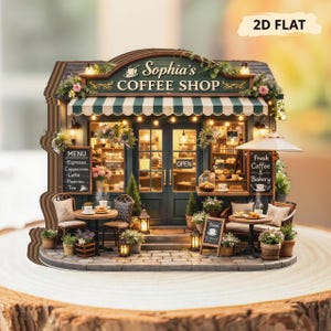 Miniature Coffee Shop Wooden Dollhouse Book Nook Gift For Adults