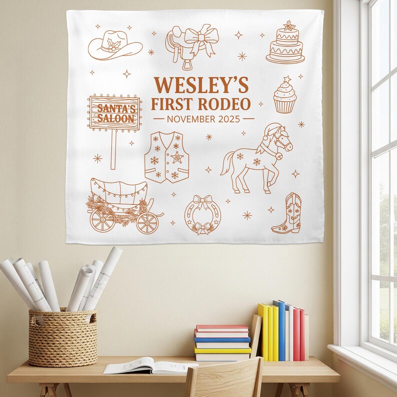 First Rodeo Banner Custom First Rodeo Birthday Banner, Cowboy Theme Party Decor ...
