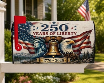 America 250 Jahre Freiheit Mailbox Cover Patriotisches US Semi Quincentennial Decor
