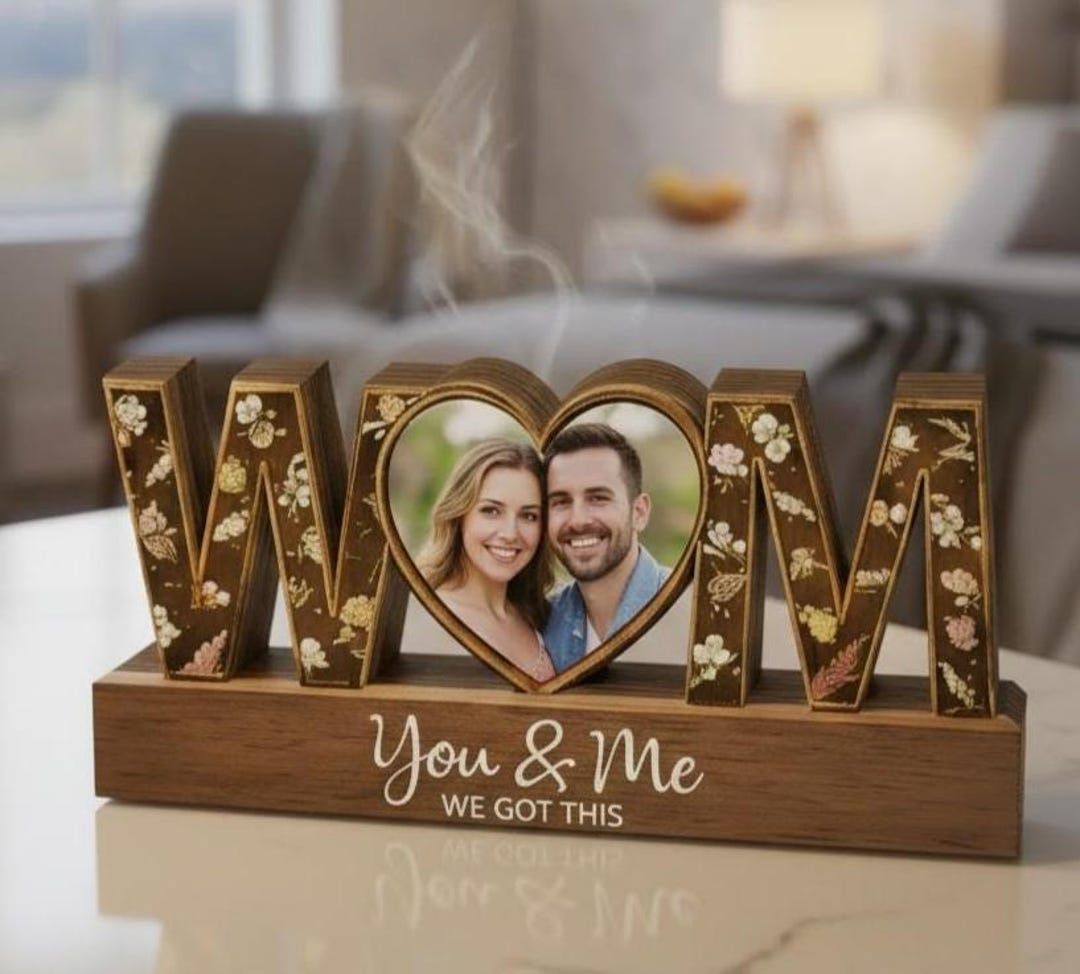 Personalized Couple Letter Photo Frame Custom Engagement Gift for ...