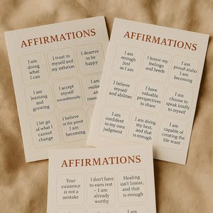 45 afirmaciones positivas imprimibles/descarga digital para la salud y el bienestar espiritual/herramientas para mejorar la vida