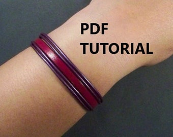 Bracelet Tutorial, Leather Pdf, Leather Pattern, Leather Bracelet Pdf, Pdf download, Jewelry Tutorial, Bracelet pdf, Pdf Bracelet Tutorial