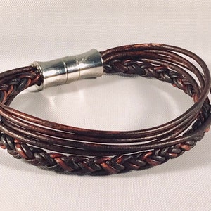 Boho Braided  Leather, Bracelet for women Bracelet for men Gifts under 40 - Vintage leather bracelet-Men leather bracelet-Gifts