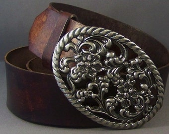 Buckle for Snap Belt- Valentine Gifts FREE SHIPPING  Gifts under 50 Western Buckle Belt Buckle-Women Buckle Floral Buckle Leather Belt