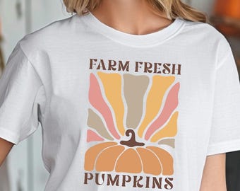 Farm Fresh Pumpkin Shirt, Boho Autumn Tee