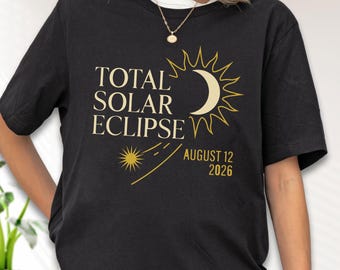Total Solar Eclipse Shirt, Celestial Event Gift, August 12 2026 T-Shirt, Astronomy Tee