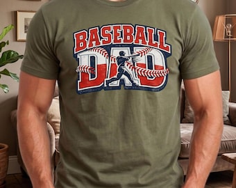 Baseball Dad Shirt, Baseball Father Shirt, Game Day Dad T-Shirt, Baseball Dad Gift, Baseball Tee, Sports Shirt, Gift For Baseball Dad