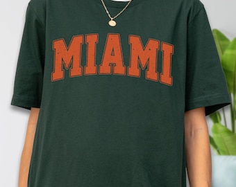 Miami Football Vintage Style T‑Shirt, Retro Miami Shirt, Game Day Gift