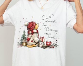 Cozy Winter Bear Christmas Gift Shirt, Holiday Teddy Graphic T-Shirt, Most Wonderful Time Of The Year Tee