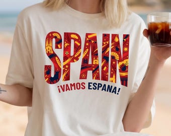 Espana Shirt, World Cup 2026 Fan Shirt, Champion Tee, Spanish Pride T-Shirt for Women, Football Tournament T-Shirt, Soccer Game Shirt