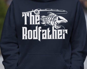 The Rodfather Fishing Sweatshirt and Hoodie, Funny Angler Gift