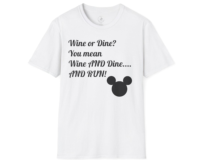 RunDisney Wine and Dine Race Weekend Graphic Tee, Unisex Softstyle T-Shirt, Disney Fans, Disney Race, Epcot