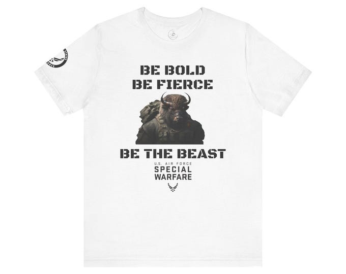 Special Warfare, Be Bold Be Fierce Air Force Special Warfare Tee, Military Style Shirt, U.S. Air Force Apparel,Motivational Graphic Tee