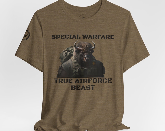 Special Warfare True Airforce Beast Tee, Casual Wear, Gift for Military Lovers, Patriotic Shirt, Unique Graphic, Air Force Special Warfare