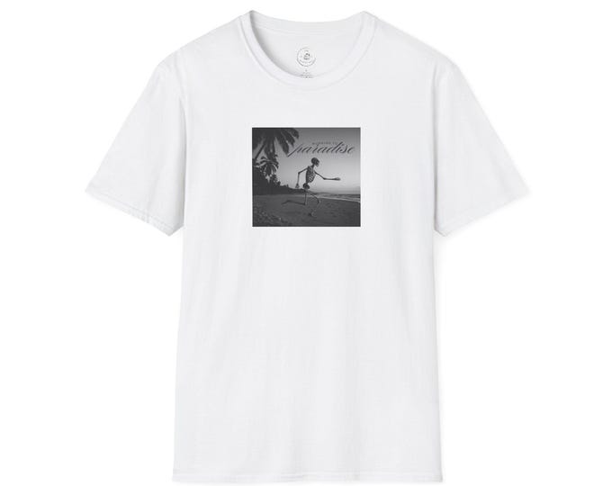 Skeleton Running to Paradise Unisex T-Shirt, Graphic Tee, Beach Lover Shirt, Summer Outfit, Skeleton Beach Shirt
