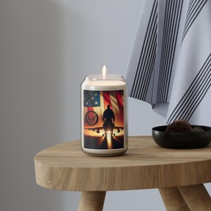 Countdown &#39;Til You See Your Airman Candle, Patriotic Scented Candle, Air Force, Perfect for Veterans Day, Military Gifts, USA Flag Theme