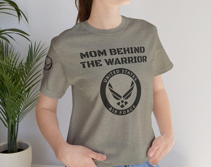 Air Force Mom Behind The Warrior Tee, Military Family Shirt, Air Force Support, Air Force Graduation, Proud Mom Shirt