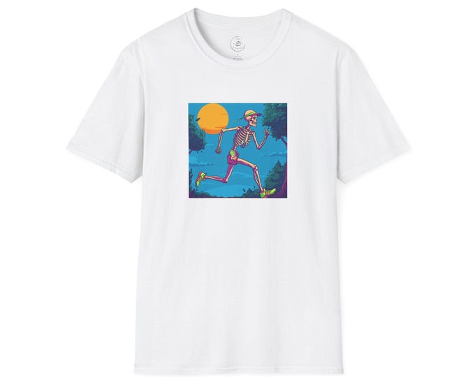Skeleton Runner Unisex T-Shirt, Fun Fitness Tee, Running Apparel, Gym Shirt, Unique Gift for Runners