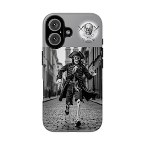 Pirate Skeleton Tough Cases, Skull iPhone Cover, Tough Phone Shell, Halloween Pirate Phone Protector, Skeleton Running Mobile Case