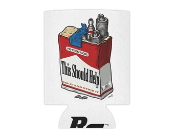 This Should Help Spark Plugs Rip it and Stick it Racing Can Cooler Keep Cold Gift Racing Fans Car Enthusiasts Parties Tailgate Events