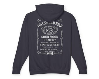 Sudadera con capucha This Should Help Whiskey Label Sudadera ligera con capucha Sudadera cómoda unisex Sudadera informal, ideal para relajarse